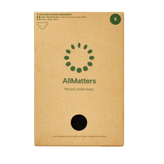 AllMatters Cueca Menstrual Bikini Fluxo Moderado S 1 Unidade