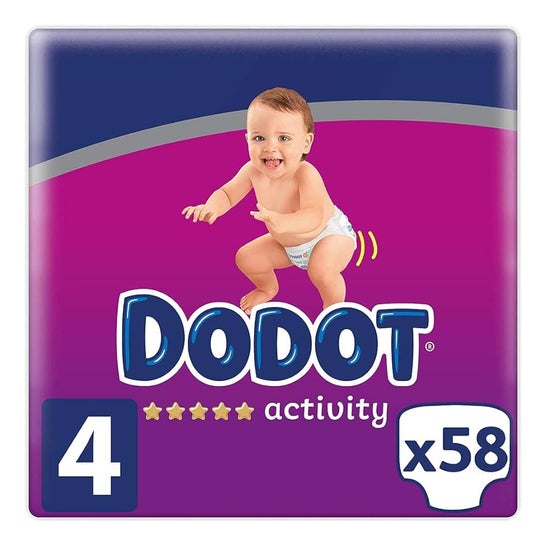 Pañal infantil dodot sensitive T-4 plus 10-15 kg 52 u