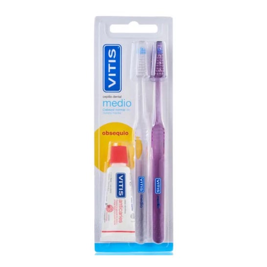 Vitis® medium tandbørste 2uds Vitis® medium tandbørste 2uds
