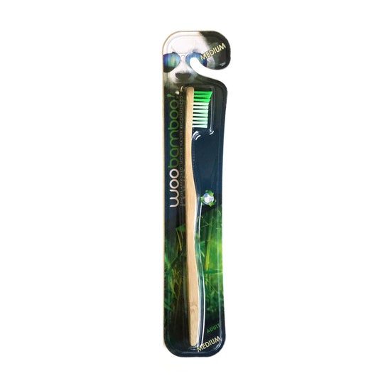 WooBamboo Cepillo Dental Bambú Adulto Medio Zero Waste 1ud