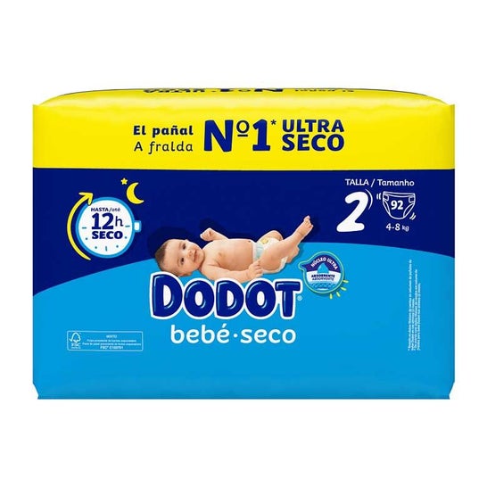 Dodot Dry Baby Pañal Jumbo Talla 2 4-8Kg 92uds