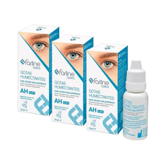 Farline Gotas Humectantes con Ácido Hialurónico 0,2% 3x15 ml