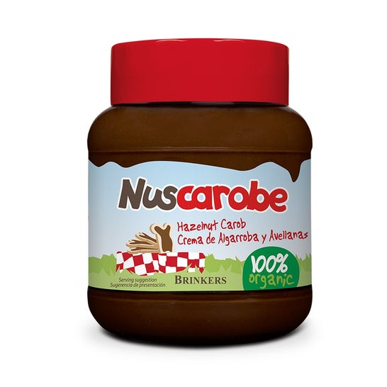 Nuscarobe Carob and Hazelnut Cream 100% Organic 400g