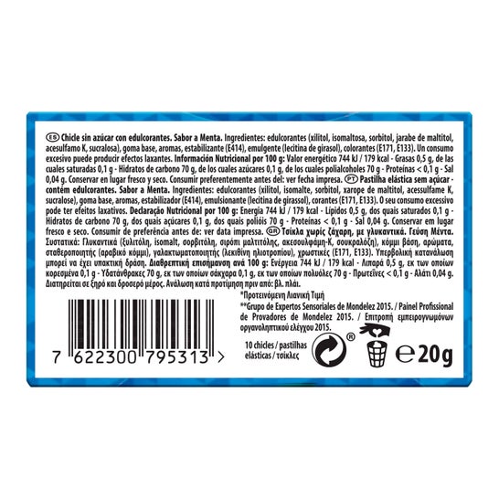 Trident Chicles 60 Minutos de Frescura Menta 20 g