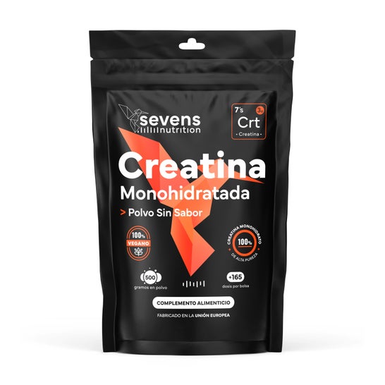 Sevens Nutrition Creatina Monohidratada en Polvo Sin Sabor 500g