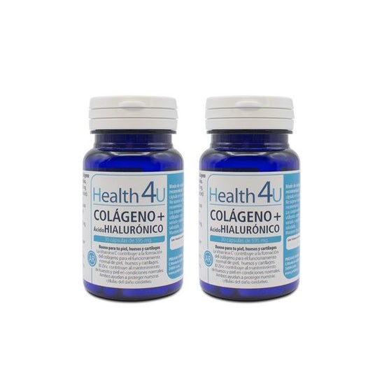 Health 4U Pack Colágeno + Ácido Hialurónico 479mg 2x30caps