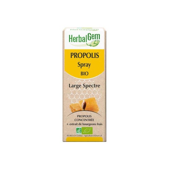 Herbalgem Propolis Organic Large Spectrum Throat Spray Spray 15Ml