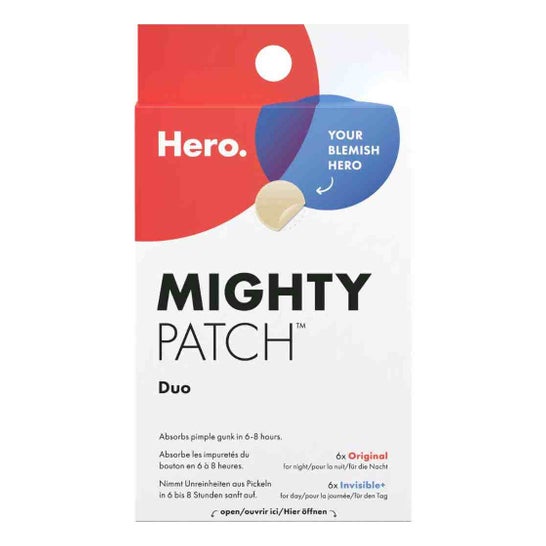 Hero Mighty Patch Duo Anti Acné Original 6uds + Invisible 6uds