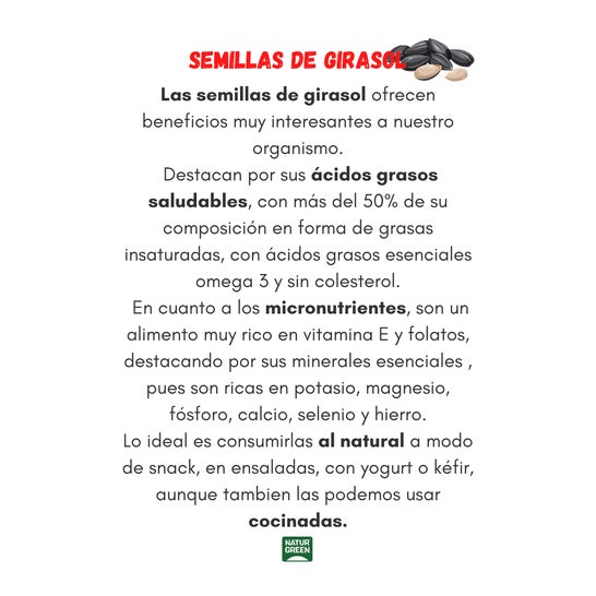 Naturgreen Semillas de Girasol 180 g
