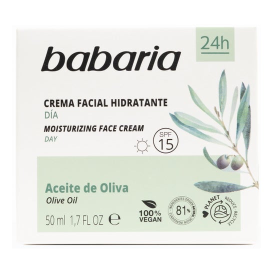 Babaria Olive Oil Moisturising Facial Cream Day Spf15 50ml
