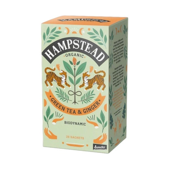 Hampstead Organic Green Tea & Ginger 20 Sobres