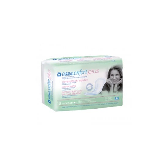 Farmaconfort Plus compresas súper algodón 10uds