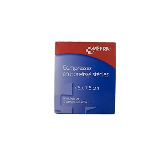 Mefraa niet-geweven steriele wattenstaafjes 7,5x7,5cm 2x10 zakjes Mefraa niet-geweven steriele wattenstaafjes 7,5x7,5cm 2x10 zakjes