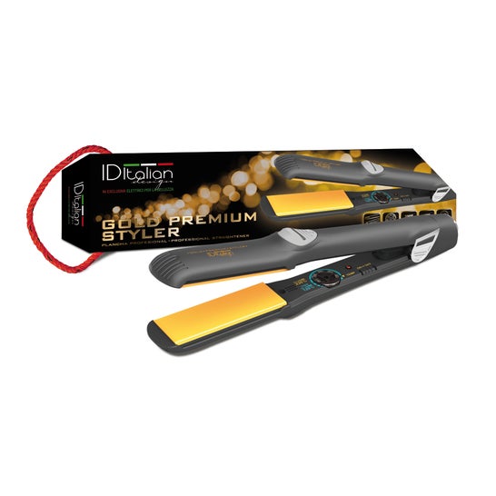 Italian Design Gold Premiun Styler Plancha Cabello 1ud