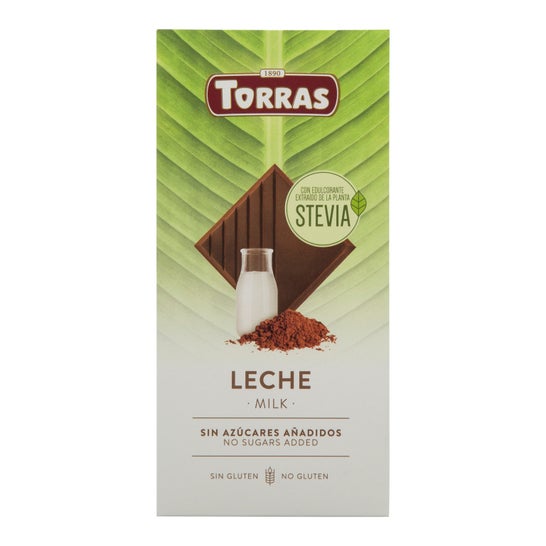 Torras Chocolate Leche con Stevia sin Gluten 75g