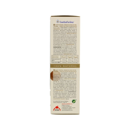 Esential Aroms Aceite de Macadamia 100 ml