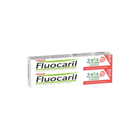 Fluocaril Duplo Junior Red Fruits Flavor Paste 2x75ml