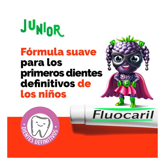 Fluocaril Duplo Pasta Junior Sabor Frutos Rojos 2x75ml