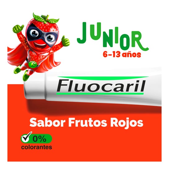 Fluocaril Duplo Pasta Junior Sabor Frutos Rojos 2x75ml