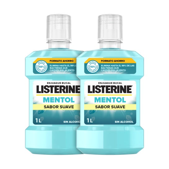 Listerine Mouthwash Menthol Mild Flavor 2X1000ml