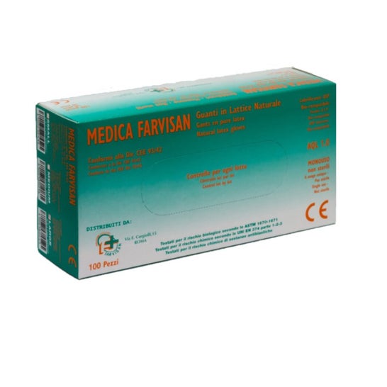 Farvisan Latex Gloves Size M 100uds