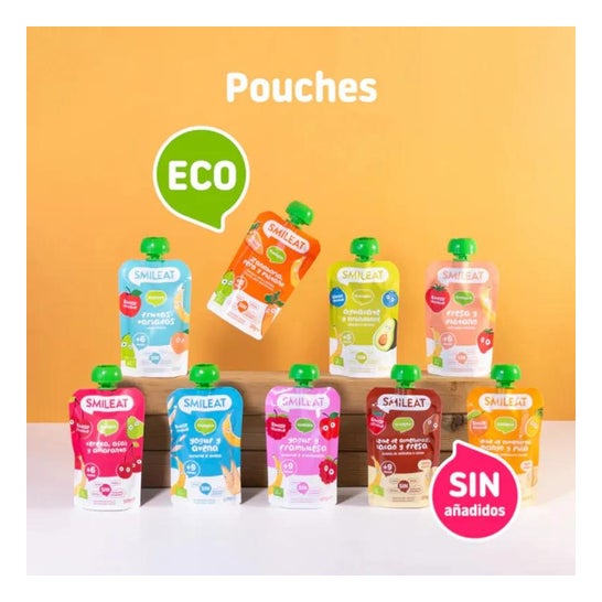 Smileat Pouch Ecológico de Yogur y Frambuesa 100g Smileat Pouch Ecológico de Yogur y Frambuesa 100g