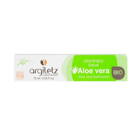 Argiletz Toothpaste Organic Aloe Vera Tube 75 Ml