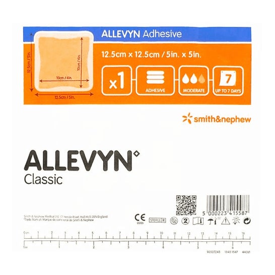 Allevyn Classic Adhesive Foam Dressing 12,5x12,5cm 10uds