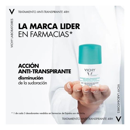 Vichy Tratamiento Antitranspirante 48h Roll-on 2x50ml