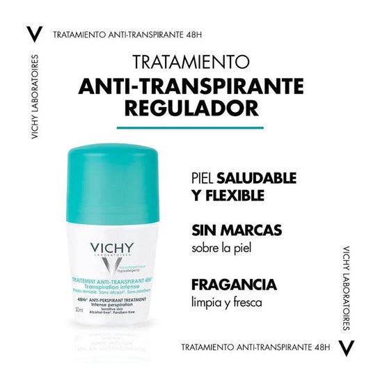 Vichy Tratamiento Antitranspirante 48h Roll-on 2x50ml