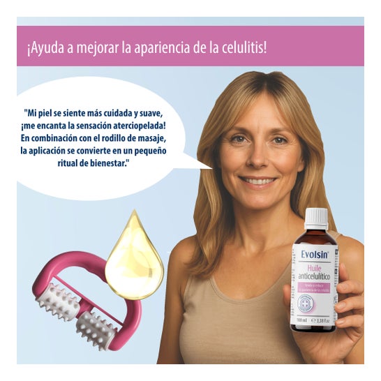 Evolsin Huile Anticelulítico 100 ml + Rodillo de Masaje