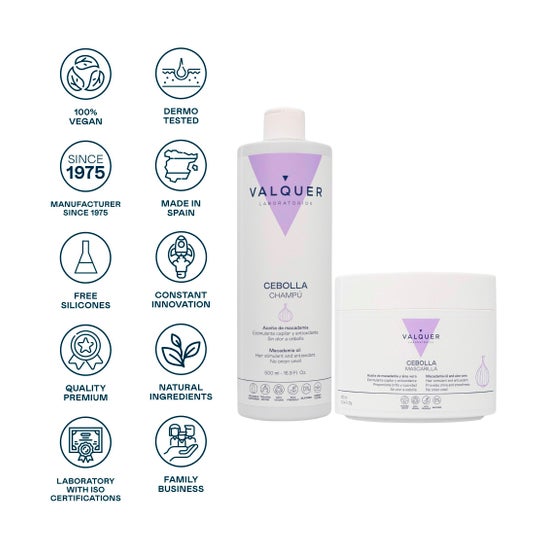 Valquer Pack Cebolla Champú + Mascarilla