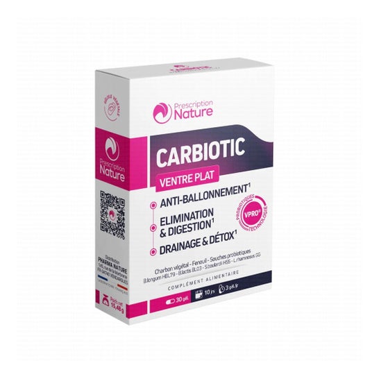 Prescription Nature Carbiotic Vientre Plano 30 Perlas