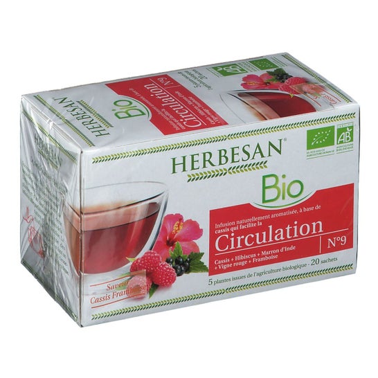 Herbal Infusion Hibiscus Blackcurrant Circulation Elimination Organic 20 sachets