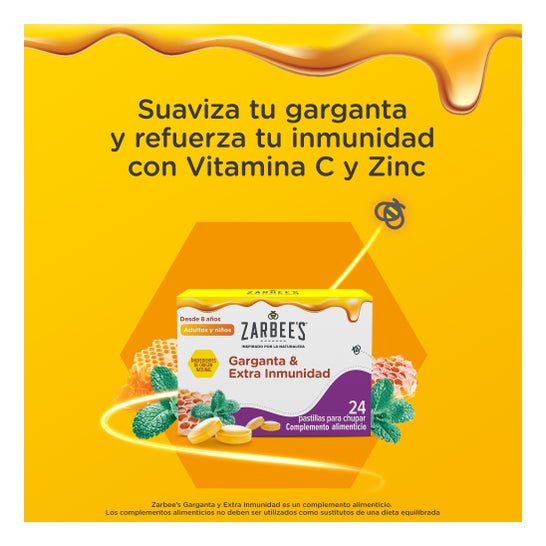 Zarbee'S Garganta y Extra Inmunidad 24 comp
