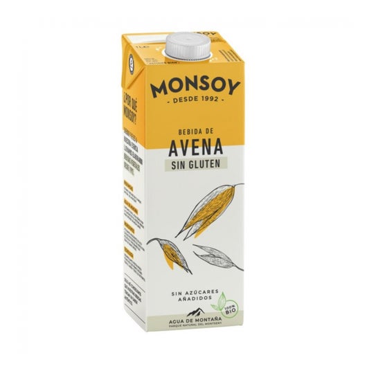 Monsoy Bebida de Avena sin Gluten Bio 1l