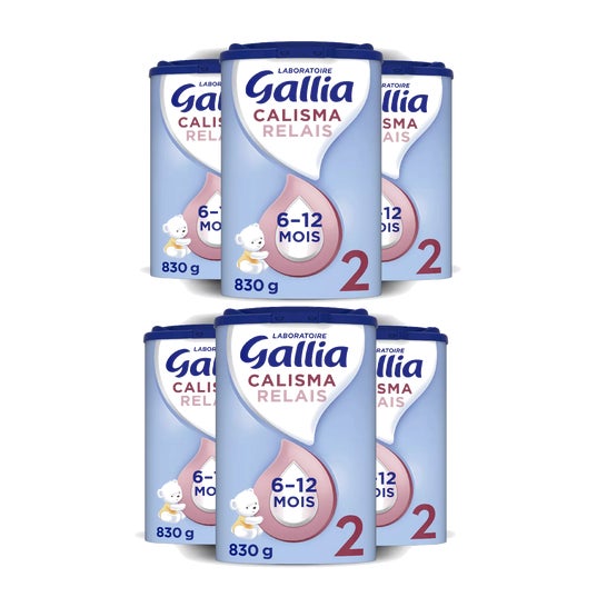 Gallia Calisma Relais Pack Leche Bebé 2 6-12M 6x830 g