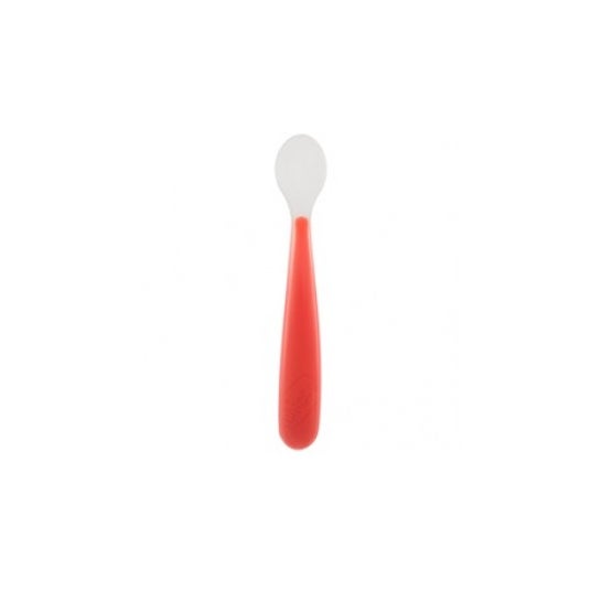 Chicco Cuchara Silicona 6 M+ Up Roja