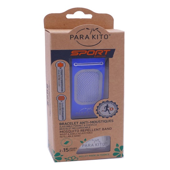 Para'Kito Sport Anti Mosquito Bracelet Blue 1ut