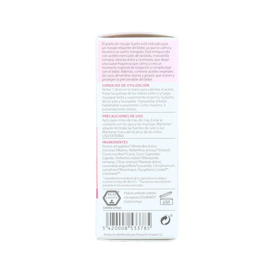 Pranarôm PranaBB Aceite de Masaje Sueño BIO 30 ml