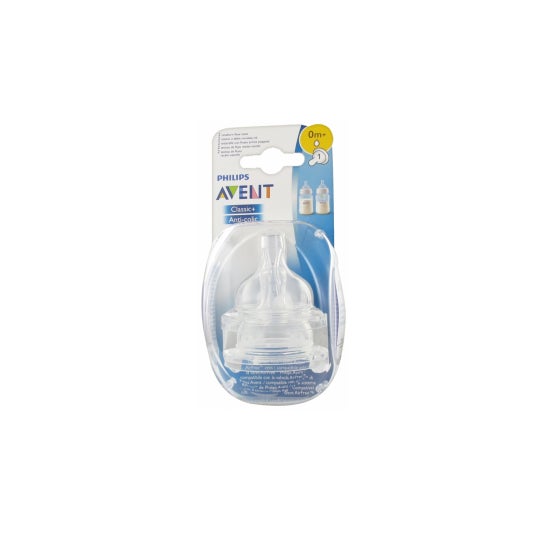 Avent Pack Tetinas Classic+ Silicona Flujo Recién Nacido 0 M+ 2 uds