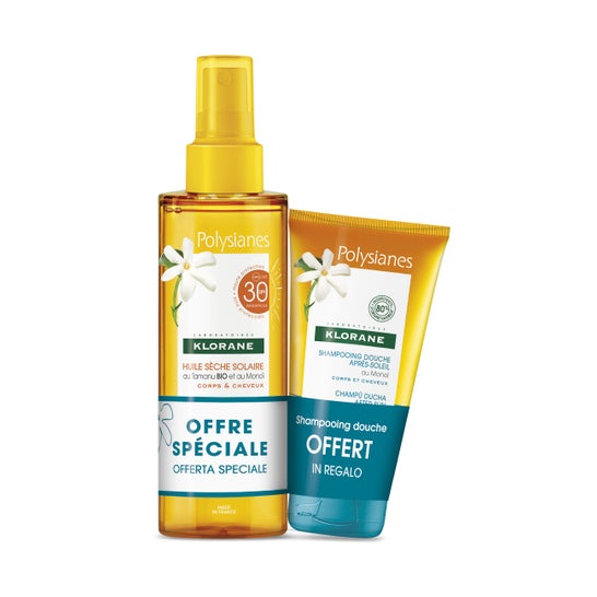 Klorane Solar Dry Oil Spf30 200ml+ Shower Gel 75ml