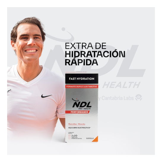 NDL Pro-Health comp efervescentes Hidratación Naranja 2x20 uds