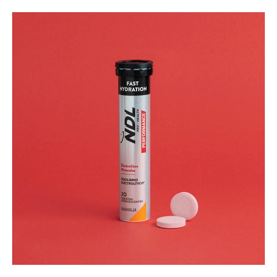 NDL Pro-Health comp efervescentes Hidratación Naranja 2x20 uds
