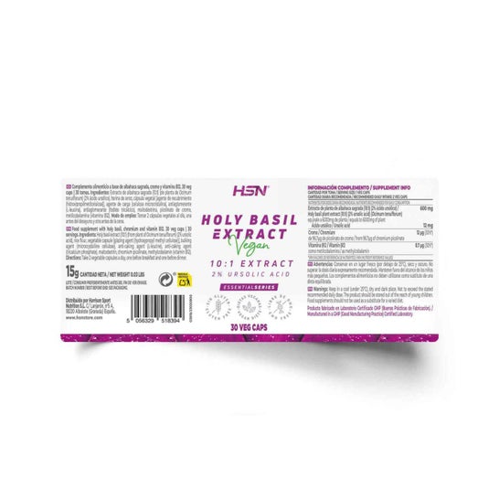 HSN Extracto de Holy Basil Albahaca Sagrada 10:1 300mg 30vcaps