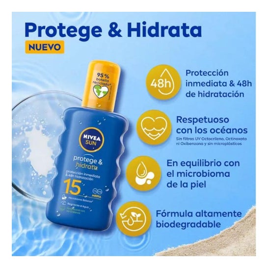 Nivea Sun Protege & Hidrata Spray Spf15 200ml Nivea Sun Protege & Hidrata Spray Spf15 200ml