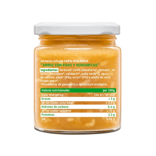 Smileat Tarrito Ecológico CA-CHI-TOS de Arroz Pavo Verduras 230 g