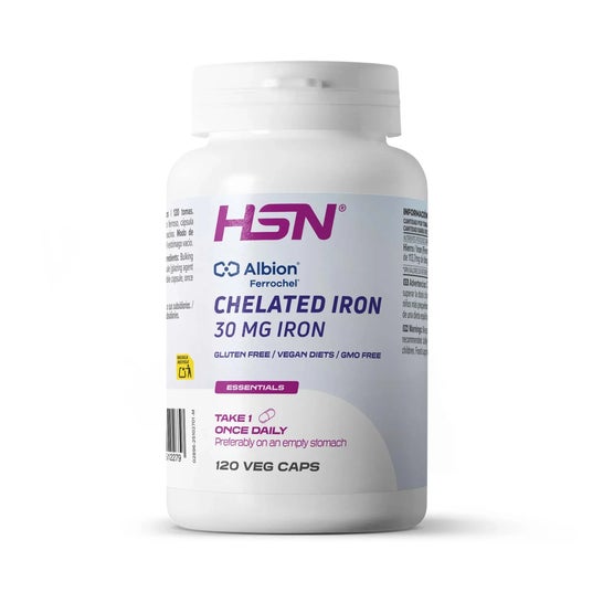 HSN Bisglicinato de Hierro Ferrochel™️ 30mg Hierro 120vcaps