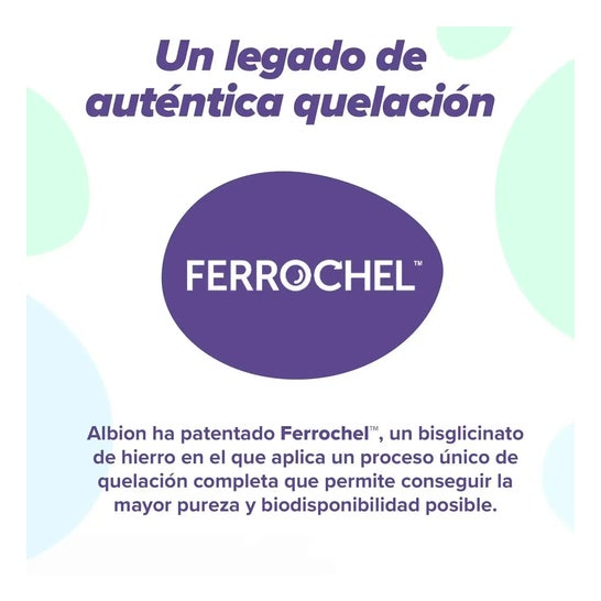 HSN Bisglicinato de Hierro Ferrochel™️ 30mg Hierro 120vcaps