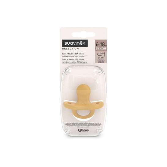 Suavinex Chupete Colour Essence Fisio 6-18m Mustard 1ud